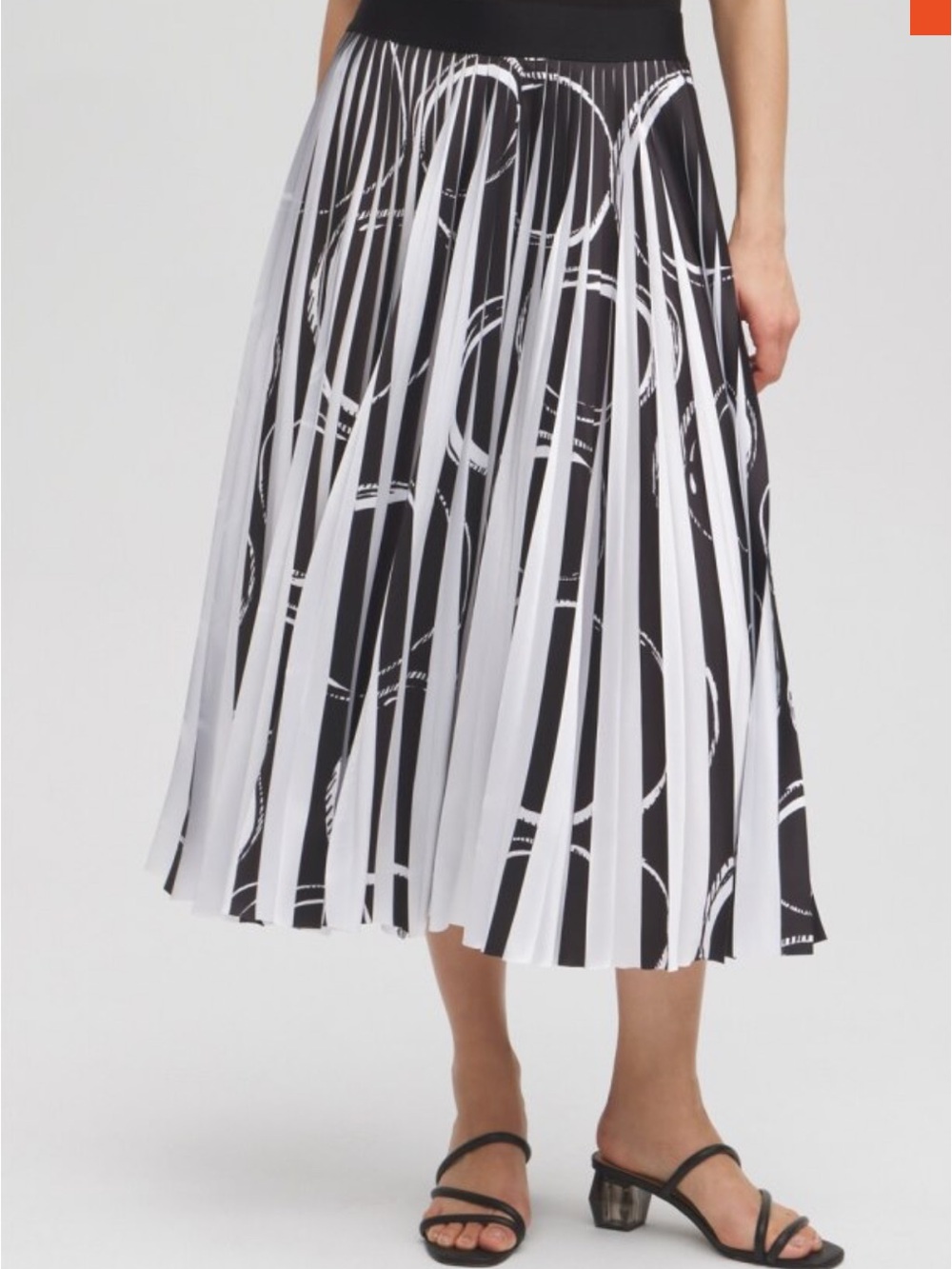 Chico’s Black Label Bubbles Pleated Midi Skirt, Size M - Picture 3 of 12